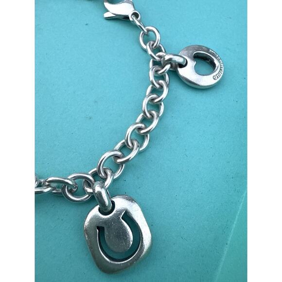 Tiffany & Co. Silver Sun Moon Star Heart Horseshoe Charm Bracelet XXL 9.5” RARE - Picture 4 of 9